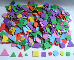 1000 Pieces of Kidsren's Handmade Shape Mosaic Sticker Materials Eva Geometric Foam Stickers
