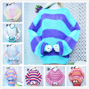 
2026 early spring new style gradient mohair sweater for women, lazy style, loose and soft, gentle style, thin top