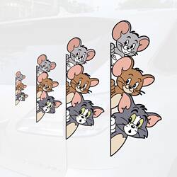 Motorcycle, Electric Vehicle, Car Stickers, Cartoon Personality, Mouse, Stacking Car, Window, Body Scratch Cover, Decorative Stickers