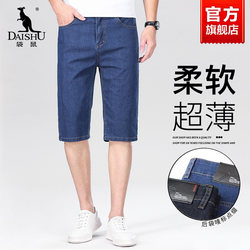 Kangaroo men's summer thin denim shorts 2025 new six-point pants straight-leg loose casual versatile five-point pants