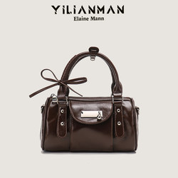 Elaine Man Women's Bag Original Versatile Retro Boston Bag 2026 New High-Quality Texture Single Shoulder Small Bag Crossbody Bag