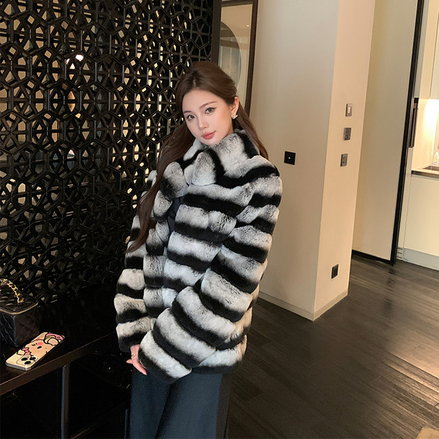 Mibeira imported the false rabbit wool grass coat female Neighbor ...