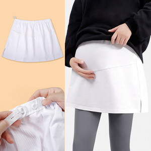 
New style of pregnant women's butt curtains for women in autumn and winter shark leggings layered buttocks covering sweatshirt underwear with skirt extended holiday hem