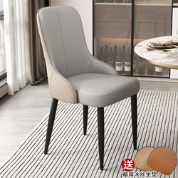 Light Luxury Dining Chair for Home Restaurant and Hotel, Nordic Italian Style, High-End Modern Minimalist Leisure Dining Table and Chair with Backrest