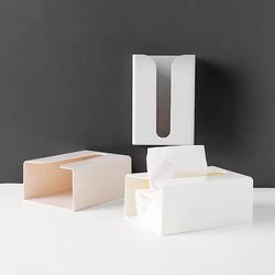 Creative Toilet Bathroom Traceless Wall-Mounted Household Kitchen Living Room Upside-Down Punch-Free Storage Tissue Paper Box