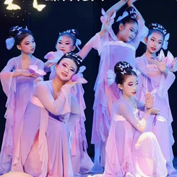 Children's Butterfly Dance Costume, Classical Dance Outfit, Elegant Butterfly Headdress, Chinese Dance Performance Clothing