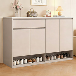 Solid Wood Rock Slab Shoe Cabinet for Home Entrance, Integrated Wall-Mounted Storage Cabinet, 2025 New Model, Entryway Living Room Storage Cabinet