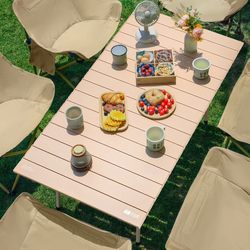 Japan's New Camping Table and Chair Set, Complete Picnic Egg Roll Table and Chair Combo, Convenient Outdoor Folding Table