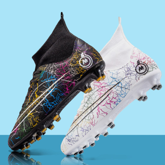 Messi's new high -top football shoes male and female children and children, children and children, shattering TF adult AG long nail artificial grassland training shoes