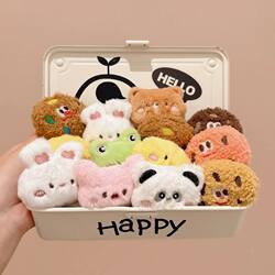 Cute Cartoon Bear, Frog, Plush, Sweet Hair Clips, Headwear, Rabbit, Cat, Quirky Cookie Bangs Clips, Side Clips