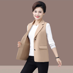 Fashionable suit horse clip Middle -aged ladies spring clothes new shoulder coat mothers pretend to be spring and autumn thin sleeveless vest