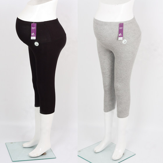 Dai Qisianti high -waisted large -size bamboo fiber high waist, high waist, seven -pointers, pregnant women yoga pants leggings thin summer wearing
