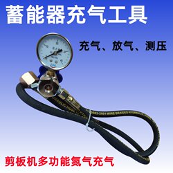Hydraulic Inflation Tool Cqj-250/400 Shearing Machine Nitrogen Filling Tool Inflation Valve Accumulator Nitrogen Gauge
