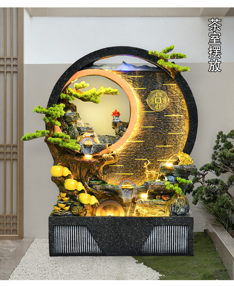 卓上噴水 卓上噴水ホーム滝、デスクトップ装飾癒しのサウンド瞑想リラックスできる水機能 屋内噴水(Blue) 卓上の噴水 屋内デスクトップ噴水 リラクゼーション築山水サウンドテーブル滝の装飾噴水風水風景飾り 噴水の装飾 卓上噴水 屋内デスクトップ噴水流れる循環噴水 ... デスクトップ噴水 屋内デスクトップ噴水セラミック流水ミニオフィスデスクトップ幸運を呼ぶ装飾(黒)