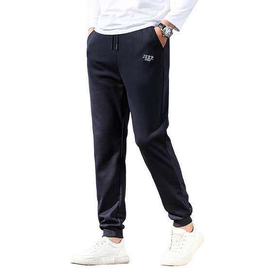 
JEEP SPIRIT autumn and winter running casual outdoor velvet warm leggings men's breathable casual pants