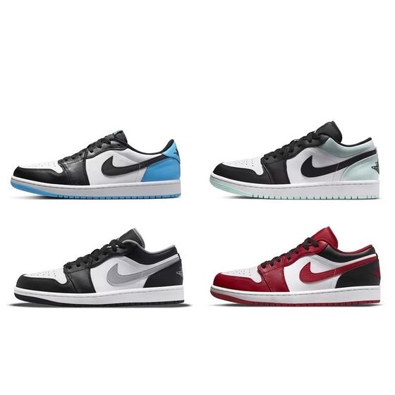 Air Jordan 1 Low AJ1 Low Men's White Black Green Super Star Leisure Basketball Shoes DM1199-100