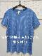 Summer large stretch women's short-sleeved round neck pullover large size top T-shirt for women's summer blue polka dot 94