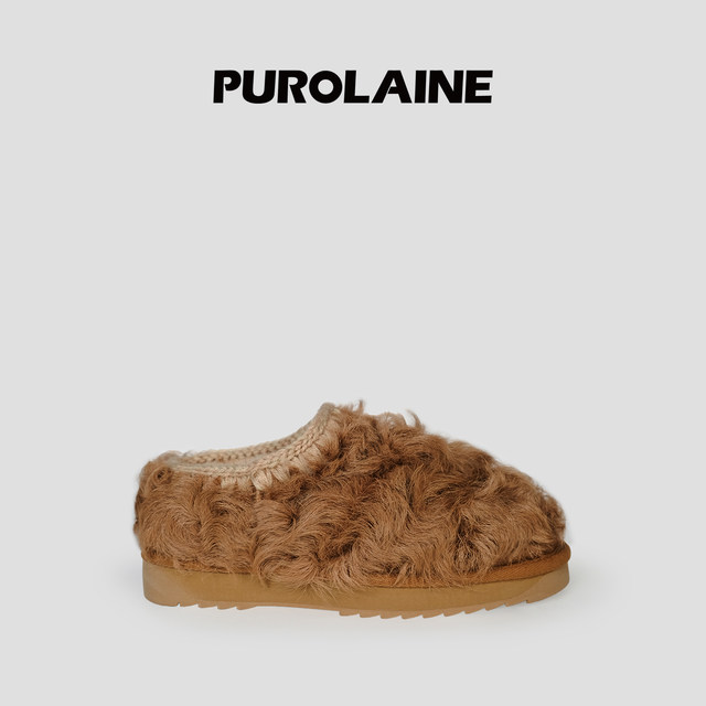 PUROLAINE 2024 Season Limited Snow Boots Sheepskin One-Piece Furry Monster Snow Boots