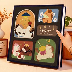 New Year of the Horse Insert-Type Photo Album 5inch 6inch Children's Photo Storage Album Large Capacity Family Couple Memory Album