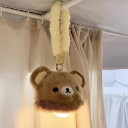 Rilakkuma Night Light for Dormitory Bed, Three-Level Adjustable, Portable, Cute Plush Bed Companion, Gift for Girlfriend