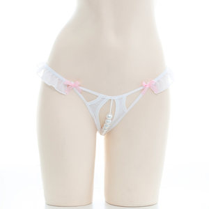 
[Eggshell Laboratory] Pearl Panties ~ Low-waisted Panties Open Dang Thong Sexy Rabbit Tail