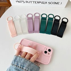 Wristband Phone Holder Push-Pull Telescopic Desktop Support for Watching Shows, Ring Buckle Back Cover Adhesive Phone Stand