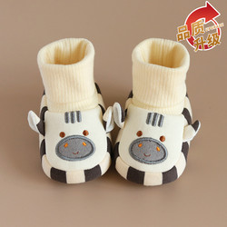 Baby Autumn and Winter Shoes, Soft-Soled Toddler Shoes, Newborn Shoes and Socks, Male Baby Shoes That Won'T Fall Off, 0-6 Months Infant Shoe Covers 9