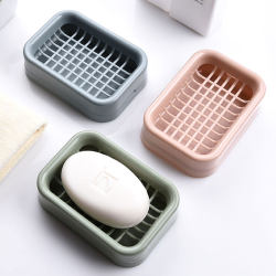 Double layer hollow plastic face wash rack soap dish