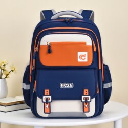 New Primary School Student Schoolbags for Boys and Girls, Large-Capacity, Water-Repellent, Children's Backpacks, Spine Protection and Burden Reduction