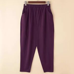 
Large size pure cotton plus fat casual nine-point pants for women with high waist Harem pants with cross thighs thick fat mm carrot pants 220*0.5kg
