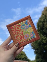 Quanzhou Cultural and Creative Industries 2026 New Model Nanyang Wooden Square Tile Coasters Heat Insulation Pads Travel Souvenirs Gifts
