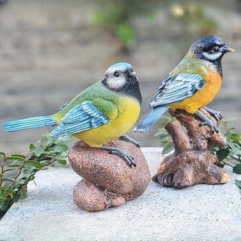 Courtyard bonsai gardening sculpture beautiful resin bird