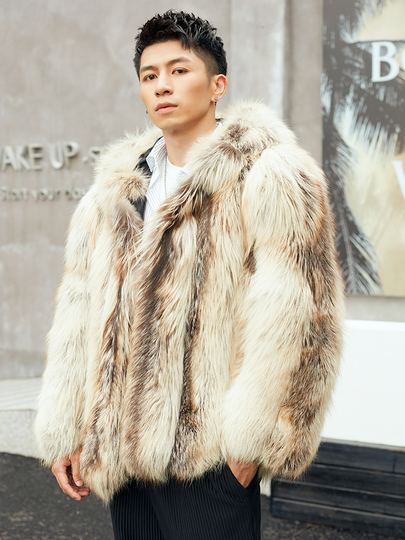 Finland Saga Fox Fur Coat - Men's Winter Hooded Coat