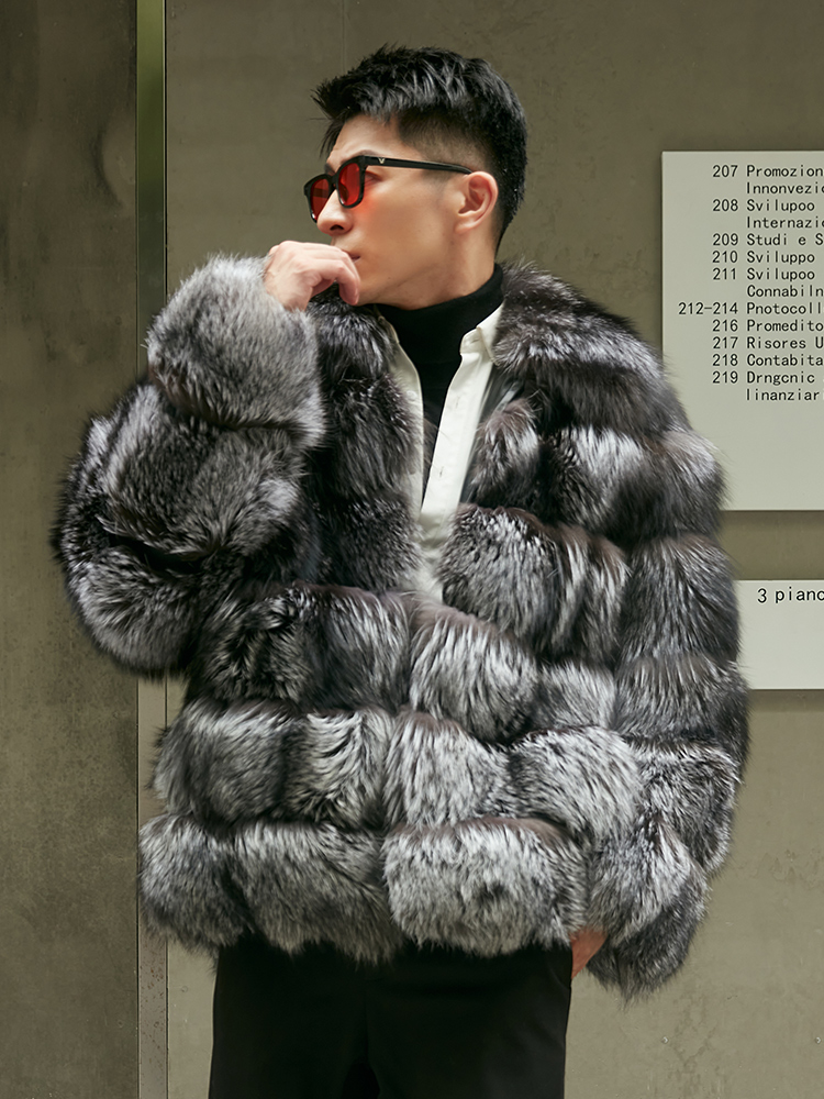 シルバーフォックス ハーフコート 着丈68㎝JAMES FONG FUR 15号 シルバーフォックス ハーフコート 着丈68㎝JAMES FONG FUR 15号