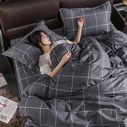 Four-Piece Set of All-Season Washable Cotton Bedding, Non-Pure Cotton, All-Cotton Duvet Cover, Bed Sheet, Three-Piece Set for Student Dormitory