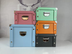 Solid Color Foldable Storage Box for Underwear and Clothes, Dormitory Box, Drawer Storage Box, Home Storage Box