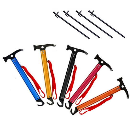 
Outdoor ground nail hammer multi-functional tool camping tent ground nail hammer field equipment cast iron hammer camp head
