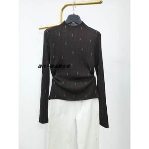 
High-end hot-drilled fine wool knitted bottoming sweater 2025 autumn and winter thin solid color half turtleneck sweater for women