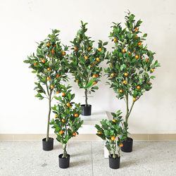 Factory Direct Sales of Artificial Orange Trees, Dense Green Potted Plants, Large Indoor and Outdoor Home Decoration Floor-Standing Orange Trees