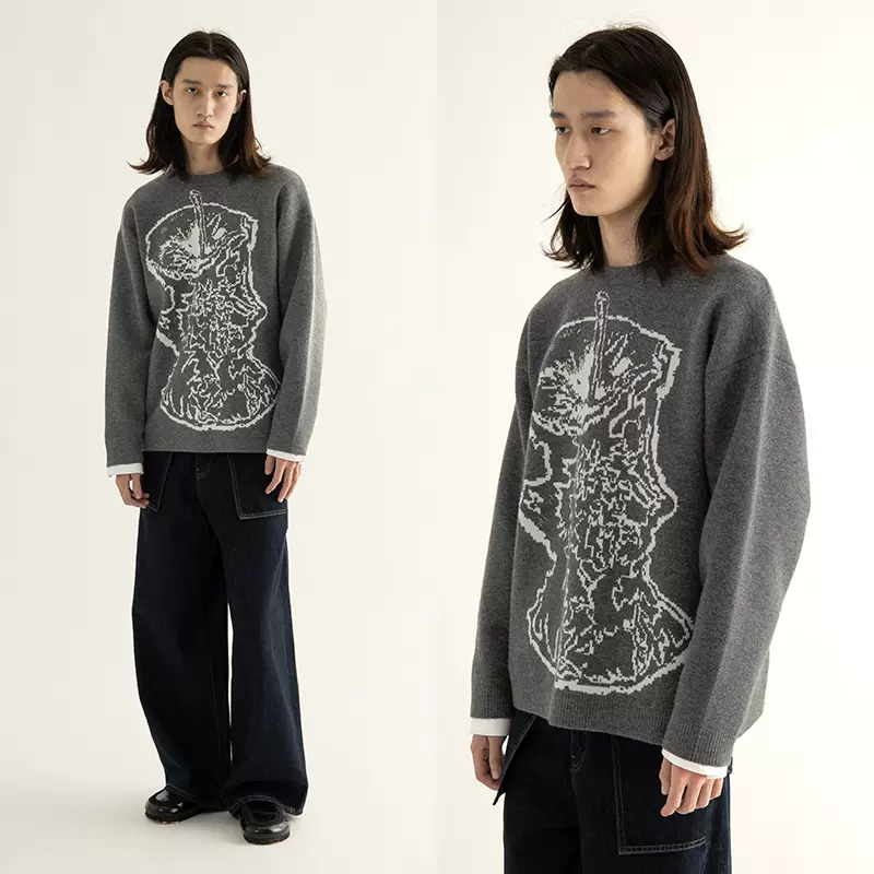 CONP 23AW Bluetooth Sweater ニットセーターフード付き CONP 23AW Bluetooth Sweater ニットセーターフード付き