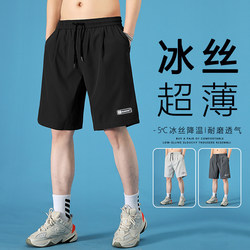 Quick-Drying Ice Silk Men's Shorts, Thin Style, 2026 New Popular Sports Basketball Outdoor Running Five-Point Casual Pants