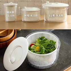 Shanyan Industrial Japan Imported Vegetable Dehydrator Spin Dryer Hand-Cranked Salad Draining Basket Household Kitchen Vegetable Washing Basin