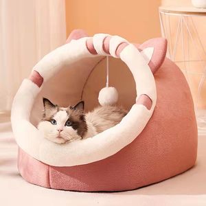 
Cat kennel, universal for all seasons, winter thickened and warm pet kennel supplies, semi-enclosed safe sleeping den for cats