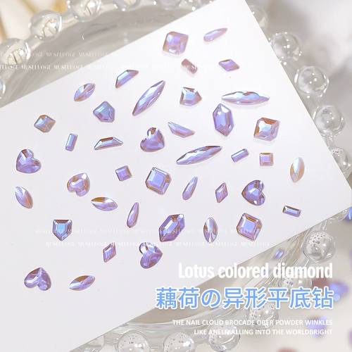 E Rogge 의 2024 로터스 특수 모양 다이아몬드 러브 워터 드롭 플랫 바닥 라인 석 플래시 쥬얼리 쥬얼리