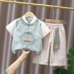 Boys' Hanfu Thin Summer Style Chinese Traditional Costume 2026 New National Style Set Children's Summer Outfit Handsome Tang Suit