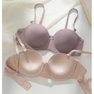 
Mrs. Dai half cup medium thin 1.5 soft circle double breasted wedding dress strapless push up bra underwear glossy