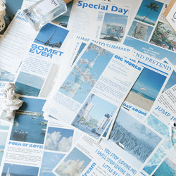 Star Island Salt-Style Material Paper Ins-Style Korean Literary Magazine Photography Scenery Tearable Collage Journal Decoration
