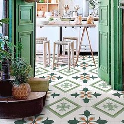 400X400 Nordic Simple Small Tiles for Bathroom, Balcony, Mosaic Tiles, Fresh Decorative Floor Tiles