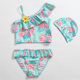 Children's swimsuit girls three 3-4 years old 6 years old baby girl floral princess loli split bikini swimsuit