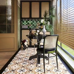 Yuli French-Style Vintage Balcony Tiles 200X200 Mid-Century Style Kitchen Bathroom Dining Room Entryway Non-Slip Floor Tiles